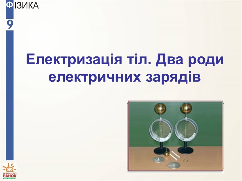 Електризація тіл. Два роди електричних зарядів